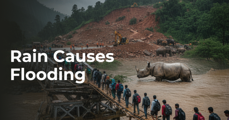 rain causes flooding